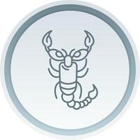 Scorpion Linear Button Icon vector