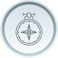 Compass Linear Button Icon vector