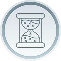 Sand clock Linear Button Icon vector