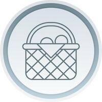 Basket Linear Button Icon vector