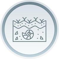 Fossil Linear Button Icon vector