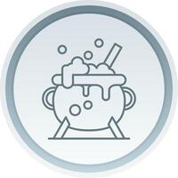 Cauldron Linear Button Icon vector