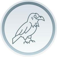 Raven Linear Button Icon vector