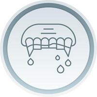 Teeth Linear Button Icon vector