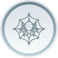 Spider web Linear Button Icon vector