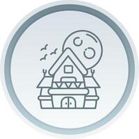 Haunted house Linear Button Icon vector