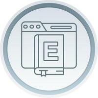 Ebook Linear Button Icon vector