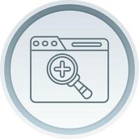 Zoom in Linear Button Icon vector