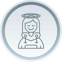 Angel Linear Button Icon vector