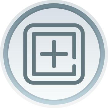 Add square Linear Button Icon vector