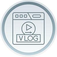 Vlog Linear Button Icon vector