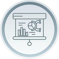 presentación lineal botón icono vector