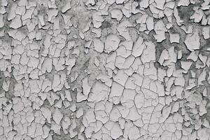 Gray texture of old cracked paint, grunge background. photo