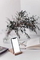 Mockup template for banners and other design purposes, empty blank display photo