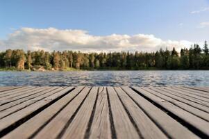 Empty wooden background close view, mockup template photo