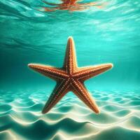 AI generated Starfish. Marine life. Life underwater. photo