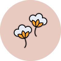 Cotton Flowers Vecto Icon vector