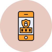 Mobile Security Vecto Icon vector