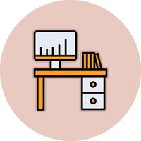 Office Desk Vecto Icon vector