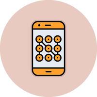 Mobile Security Vecto Icon vector