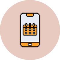 Smartphone Calendar Vecto Icon vector