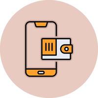 Mobile Wallet Vecto Icon vector