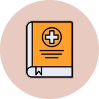 médico libro vecto icono vector