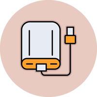 External Hard Drive Vecto Icon vector