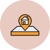 House Location Pin Vecto Icon vector