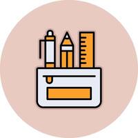 Pencil Case Vecto Icon vector