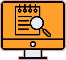 File Search Computer Vecto Icon vector