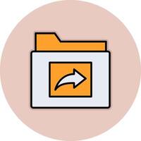 Folder Share Vecto Icon vector