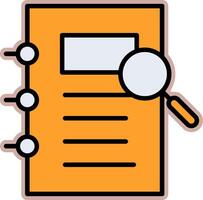 Notepad Search Vecto Icon vector