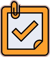 Planner Completed Vecto Icon vector