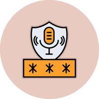 Voice Access Security Vecto Icon vector