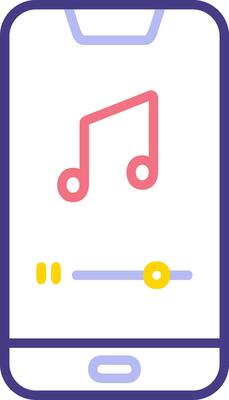 Mobile Music Player Vecto Icon
