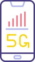 5g teléfono inteligente vecto icono vector