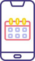 Smartphone Calendar Vecto Icon vector