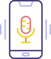 Mobile Voice Assistant Vecto Icon vector