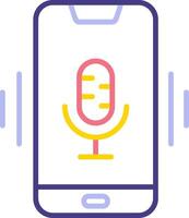 Mobile Voice Assistant Vecto Icon vector