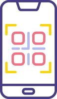 Smartphone QR Code Vecto Icon vector
