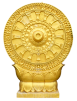 dorado dharmachakra o rueda de dhamma en transparente png