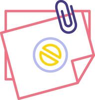 Sticky Notes Ban Vecto Icon vector