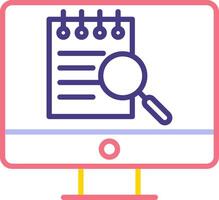 File Search Computer Vecto Icon vector