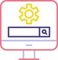 Computer Search Engine Vecto Icon vector