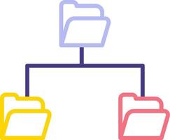 carpeta datos compartiendo vecto icono vector