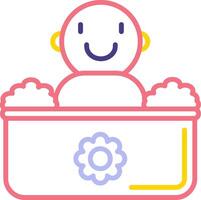 Baby Bath Vecto Icon vector