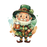 AI generated watercolor graphic for saint patrick's day png