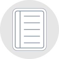 Notebook Line Sticker Multicolor Icon vector