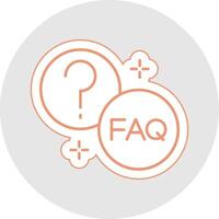 Question Line Sticker Multicolor Icon vector